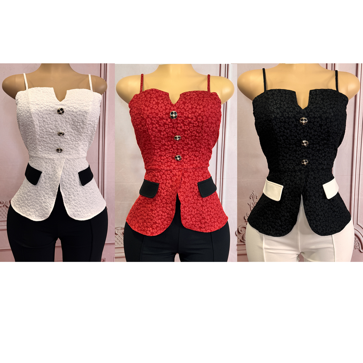 FLORAL TOP - ADJUSTABLE STRAPS, ZIPPER summer outfit