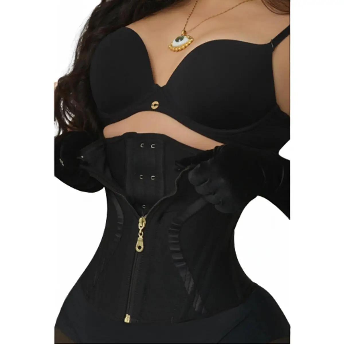 Deluxe Snatching Corset, waist trainer, hourglass figure / Corset entrenador de cintura Compression Shapewear Womenswear Zipper sculpttouch waisttrainer