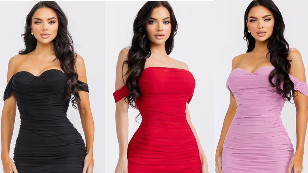Mesh Printed Midi Dress